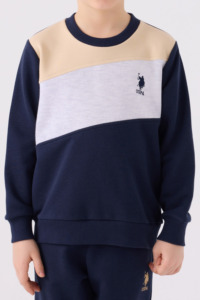 US1941 - Bej - U.S. Polo Assn Kids Erkek Çocuk Eşofman Takımı