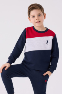 US1941 - Kırmızı - U.S. Polo Assn Kids Erkek Çocuk Eşofman Takımı