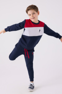 US1941 - Kırmızı - U.S. Polo Assn Kids Erkek Çocuk Eşofman Takımı