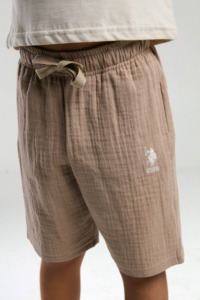 US2039 - Bej - U.S. Polo Assn Erkek Bermuda Takımı
