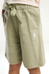 US2070 - Açık Bej - U.S. Polo Assn Kız Bermuda Takım