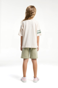 US2070 - Açık Bej - U.S. Polo Assn Kız Bermuda Takım