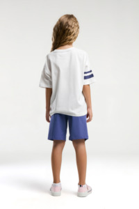 US2070 - Beyaz - U.S. Polo Assn Kız Bermuda Takım