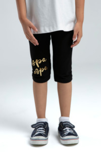 US2081 - Beyaz - U.S. Polo Assn Kız Kapri Tayt Takım
