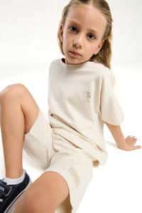 US2090 - Bej - U.S. Polo Assn Kız Bermuda Takım