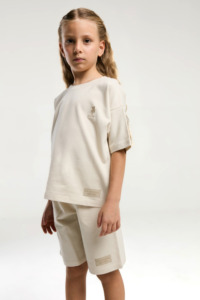 US2090 - Bej - U.S. Polo Assn Kız Bermuda Takım