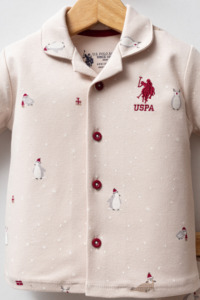 USB2532 - Bej - U.S. Polo Assn Bebek Erkek Bebek 2Li Takım