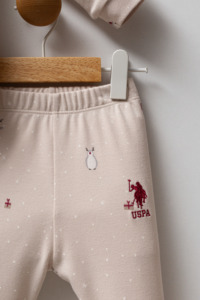 USB2532 - Bej - U.S. Polo Assn Bebek Erkek Bebek 2Li Takım