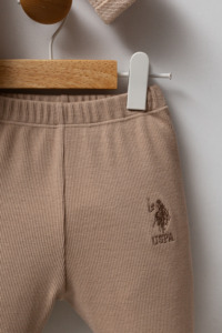 USB2587 - Bej - U.S. Polo Assn Bebek Erkek Bebek 2Li Takım