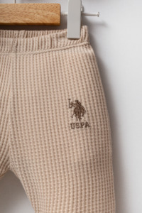 USB2589 - Bej - U.S. Polo Assn Bebek Erkek Bebek 2Li Takım